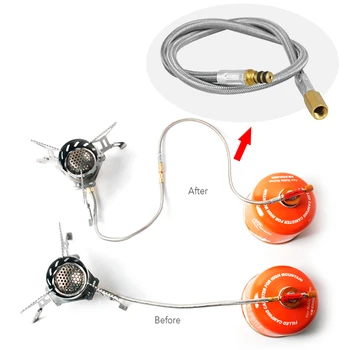 

Outdoor Camping Cylinders Tank 44cm Extension Tube Hose Gas Stove Adapter