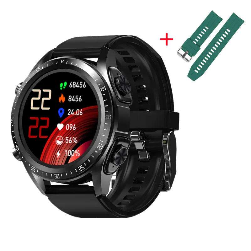 2022 Men's Smart Watch TWS Earphone 2-in-1 Bluetooth 5.0 Heart Rate Blood Pressure Monitor Sports Bracelet Women Fitness Tracker 