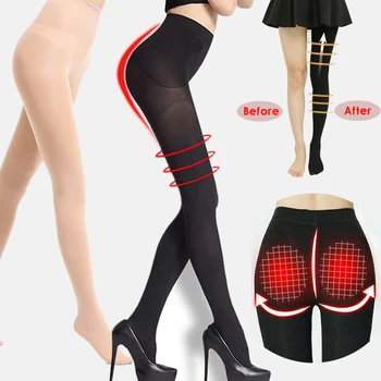 

2 Size Down Compressie Panty Vrouwen Lift Up Billen Benen Shaper Sliming Legging Kous