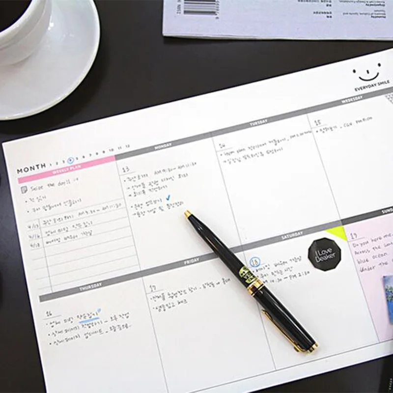 46 Sheets Big A4 Weekly Planner for Office Work Daily Monthly Study Planner A4 Size Appointment Book 46 Sheets Big A4 Weekly Planner for Office Work Daily Monthly Study Planner A4 Size Appointment Book