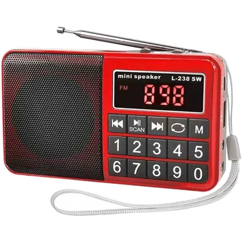 

L238 SW/AM/FM Multi-Band Speaker Portable Digital Radio Receiver Stereo Radio with LED Display Radio Support 16GB TF Card Gift