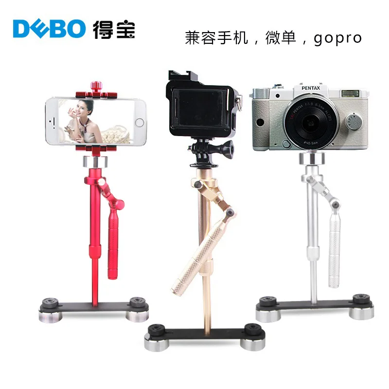 

Aluminium Alloy CNC Mobile Phone Mini Camera Handheld Stabilizer Shoot Video Live Holder GoPro Camera Selfie Stick
