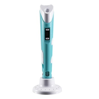 

3D Doodle Drawing Printing Pen Printer + LCD Digital Display ligent Sn Educational Toys Present Home Blue