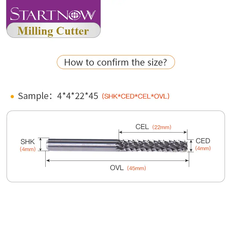 Startnow 5PCS Corn Milling Cutter 3.175/4/6/8mm SHK Carbide Tungsten PCB End Mill Bits Engraving Machine CNC Router Cutting Tool image 2
