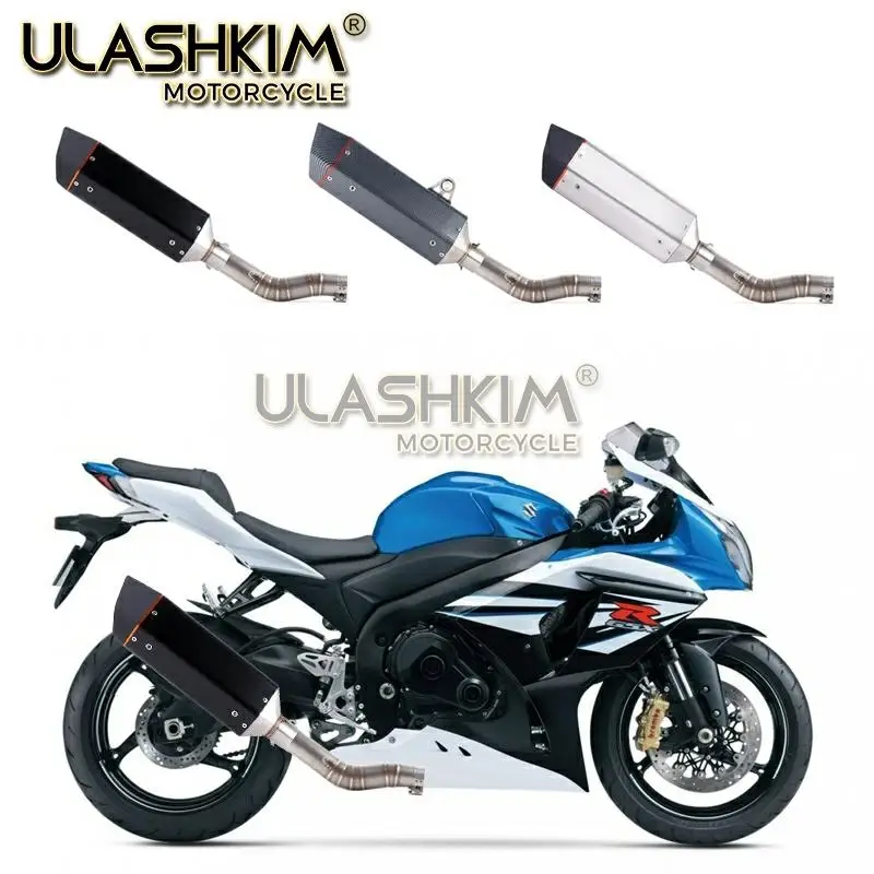 Мотоцикл Полная система выхлопа Escape slip on для suzuki GSXR1000 GSX R1000 GSXR 1000 среднего звенья трубы 2003-2006