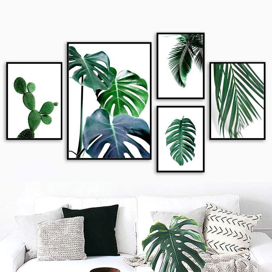 

DIY Green Plant Diamond Painting Tropical Leaves Full Drill Square Diamond Embroidery Crystal Art Mosaic Modern Home Decoration