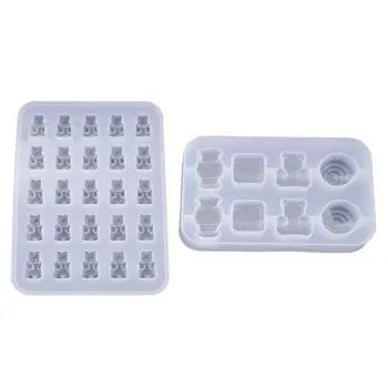 

Crystal Epoxy Resin Mold Bear Candy Pendant DIY Crafts Casting Silicone Mould