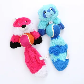 

Wear-Resistant Bite Sound Making Leather Phone Case Toy Tennis Joint Cute Animal Modeling Plush Toys Toy Pet Supplies