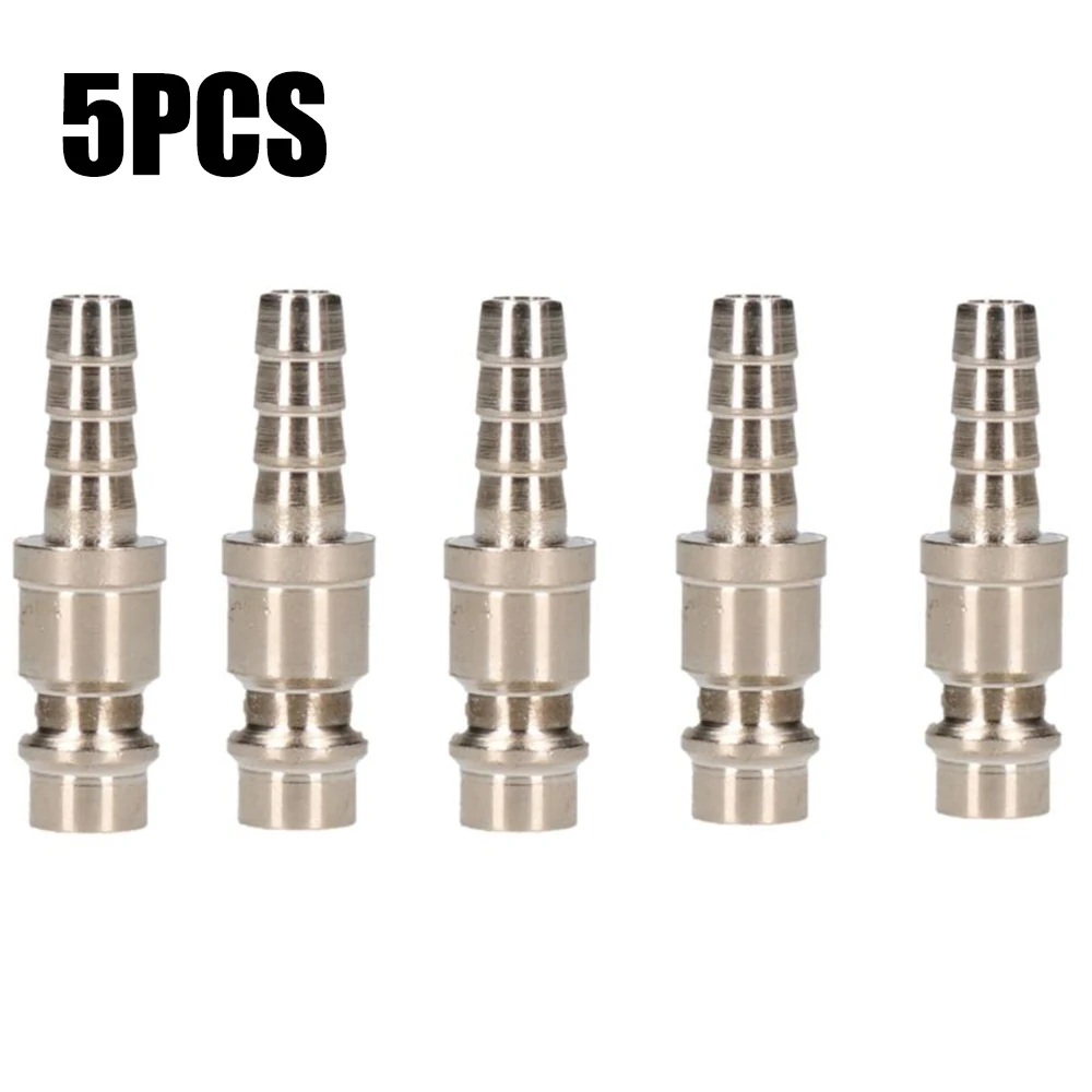 

5 Pieces Air Lines Hoses Fitting Connectors Quick Release 8mm Hose Tail Barb Replacements Tool Parts