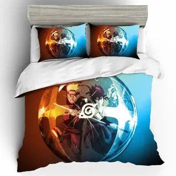 

Cartoon Anime Bed Linen Set Naruto Bedding Sets Home Textiles Duvet Cover King Size Bedding Set Bed Sheets Bed Linen Kid Sabanas