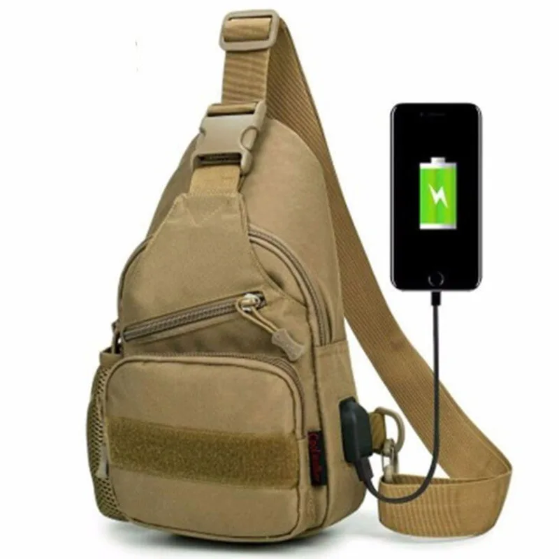 

New Style Tactical Shoulder Bag Chest Pack USB Cable Chest Bag with shui hu tao Chest Pack iPad Shoulder Bag Outdoor Over-the-sh