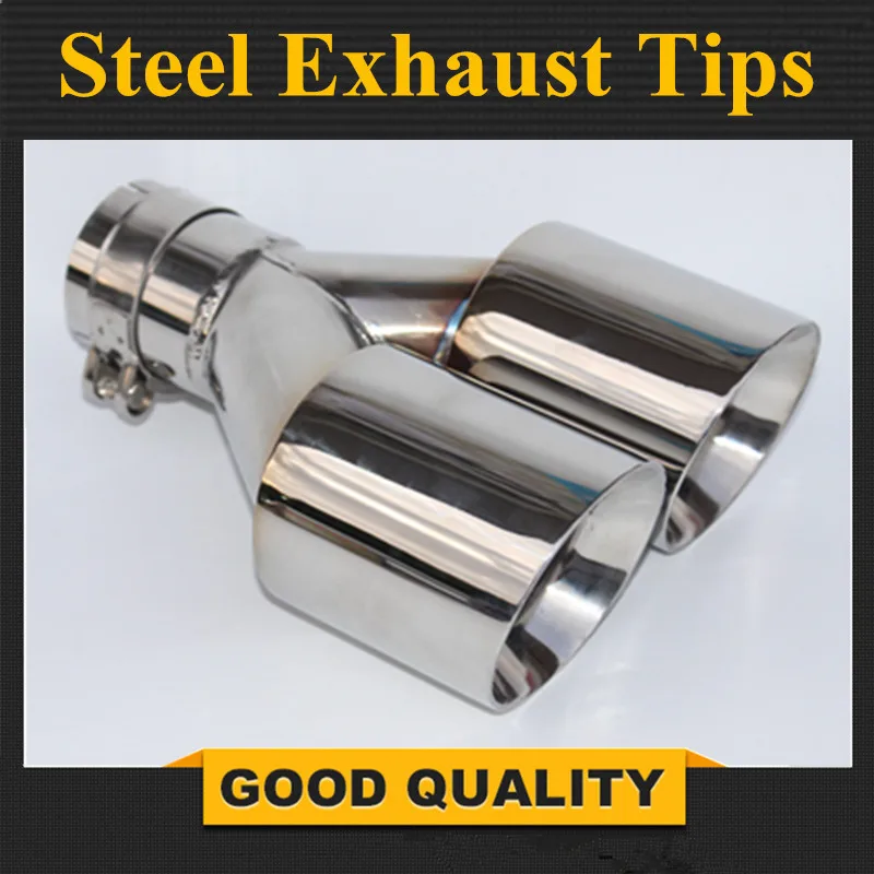 1pcs 63mm Inlet 89mm Outlet Stainless Steel Car Exhaust Tip 304