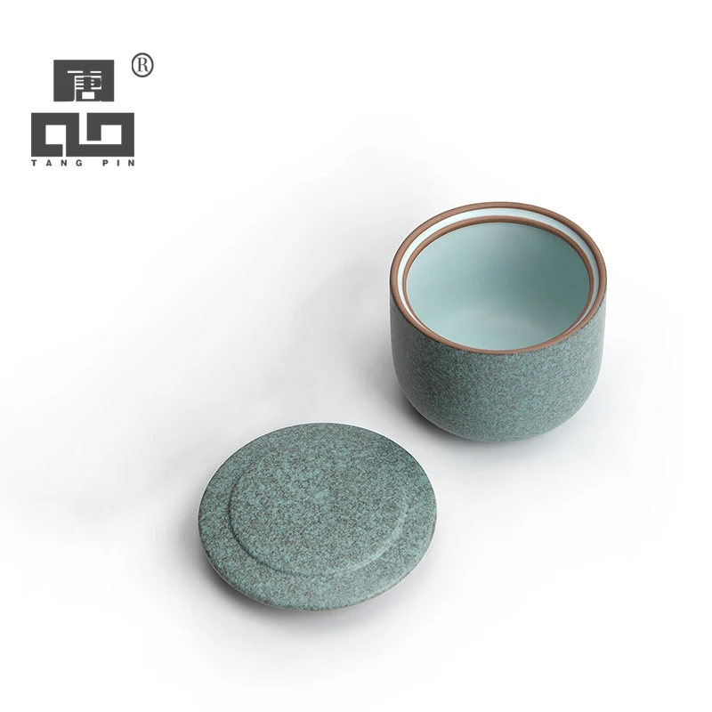 Tangpin Ceramic Tea Caddies Green Tea Canisters Chinese Tea Accessories