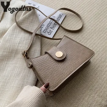 

Retro Crocodile Pattern Crossbody Bag Women Fashion Handbag Luxury Design Shoulder Bags Messenger Bag Ladies PU Leather Purse