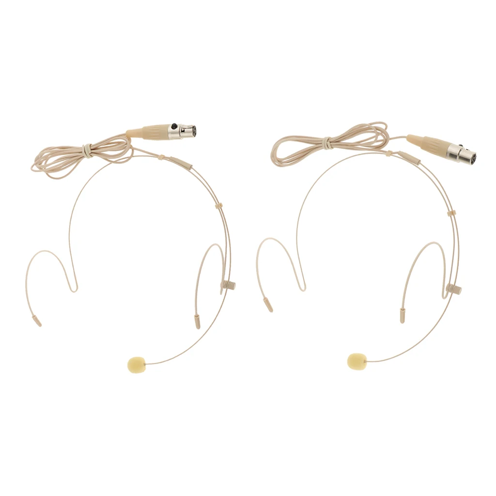  Mini Wired Headset Headworn Microphone Condenser Mic for Tour Guide Teaching 3Pin+4Pin - 4000083278884