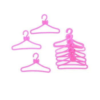 

10pcs/lot Pink Cloth Hangers accessories for doll gift Baby Toys Girls GIFT doll Accessories Wholesale