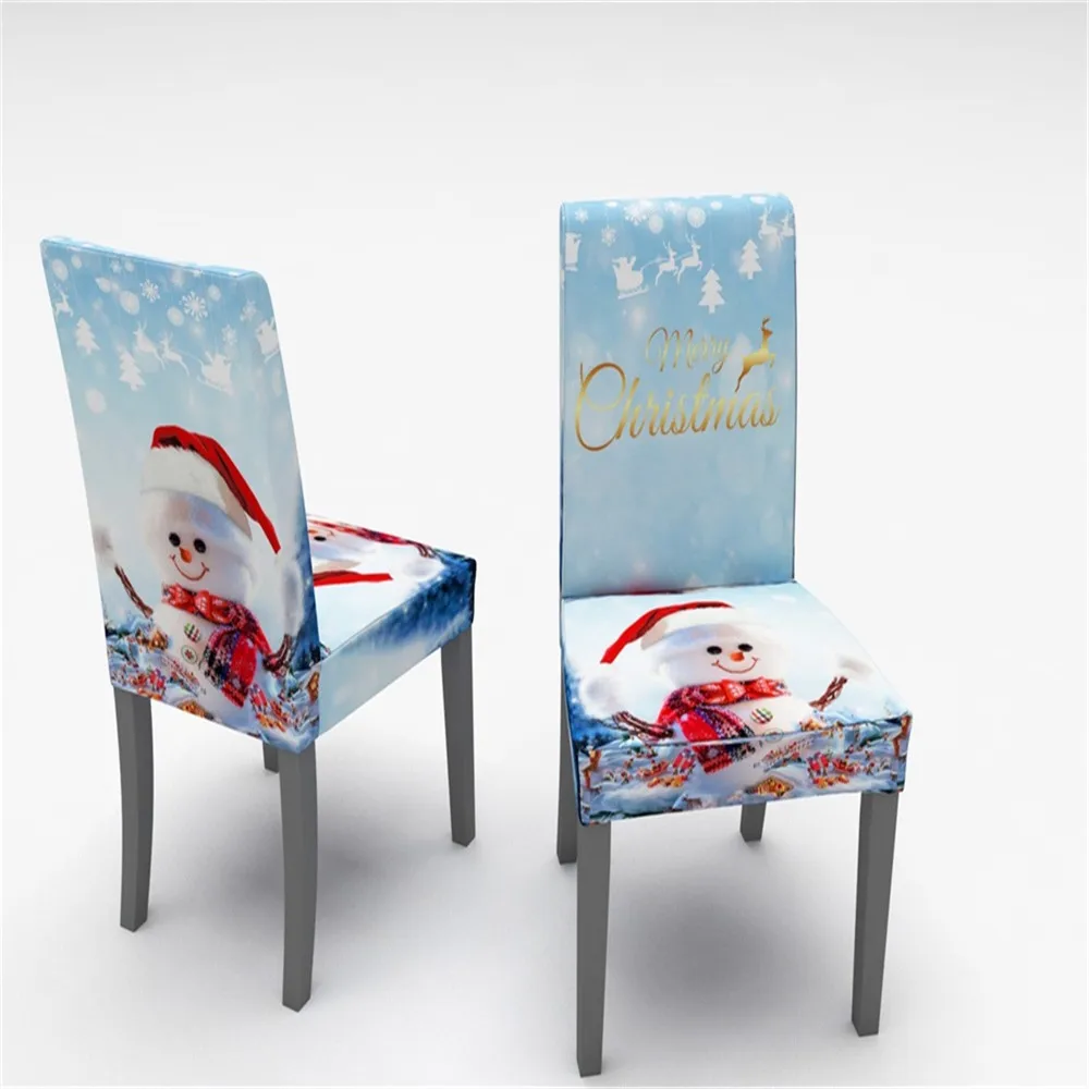 Merry Christmas Чехол для стула «Рождество» дерево красная кухонная скатерть вечерние праздничные украшения дома столовая скатерть - Цвет: 1pc chair cover
