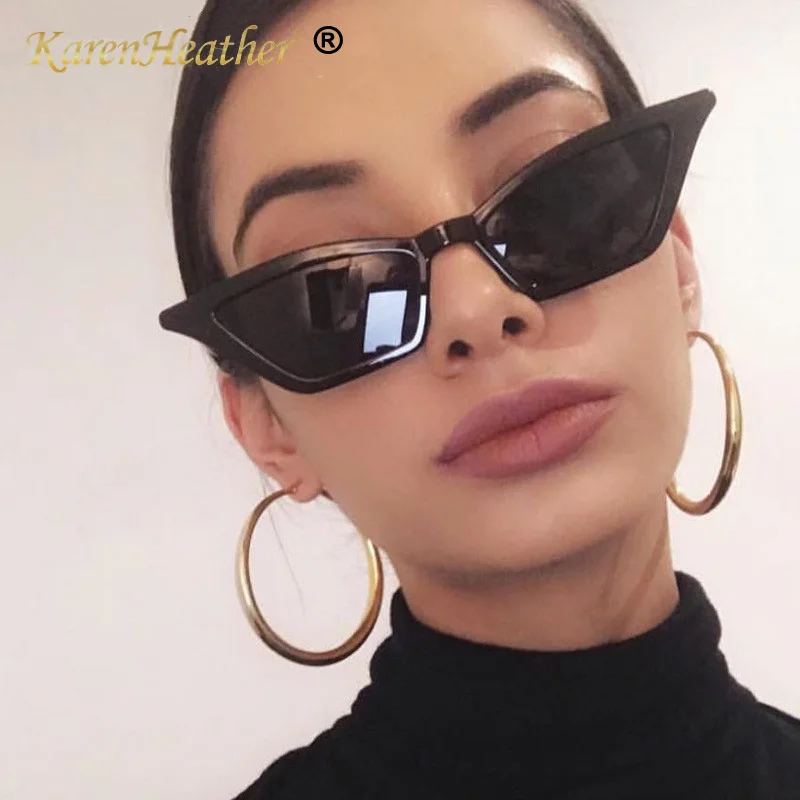 KarenHeather 2019 Новый кошачий глаз солнцезащитные очки для женщин винтажные маленькие