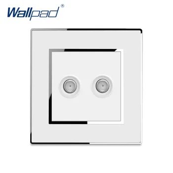 

2 SAT Socket Wallpad Luxury Wall Electric Dual Satellite Outlet Mirror Acrylic Panel Tomada