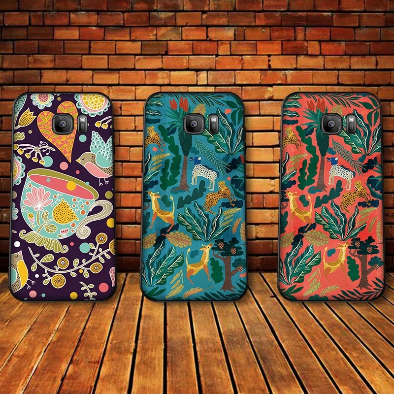 Лесные животные яркие для Samsung Note 8 9 M10 M20 M30 S6 S7 Edge S8 S9 S10 PLUS TPU мягкий чехол