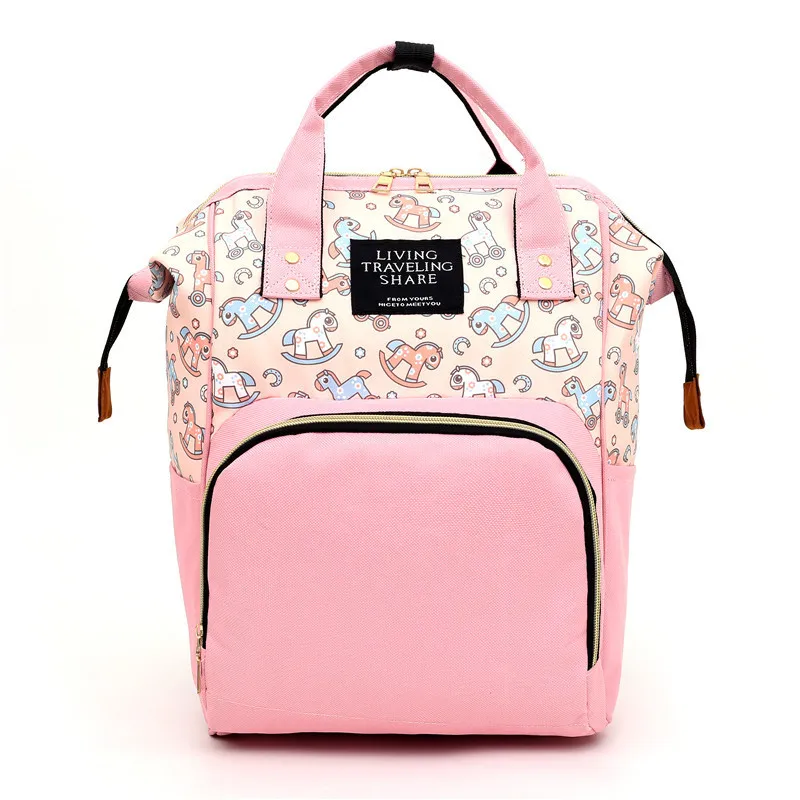STYLE2 PINK Детские Пеленки сумки для коляски модная дорожная сумка для ребенка Материнство подгузник сумка рюкзак для мам сумка Daddy Органайзер - Цвет: STYLE2 PINK