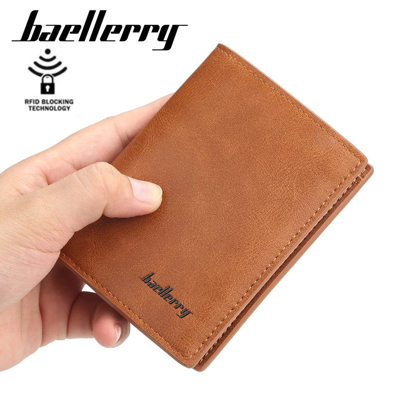 Baellerry rfid держатель для кредитных карт из алюминиевого сплава PU кожаный бумажник