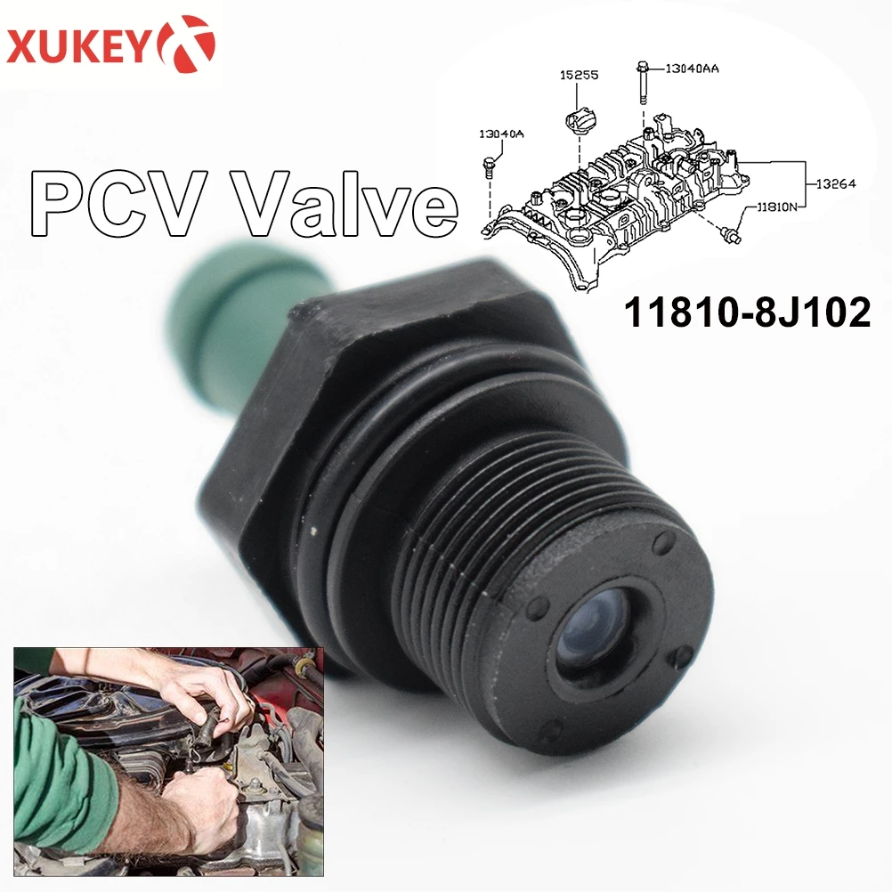 PCV Valve W/ Seal OE# 11810-8J102 11810-EA200 11810-6N202 11810-5H71A for Nissan X-trail T30 Mitsubishi Outlander Pathfinder