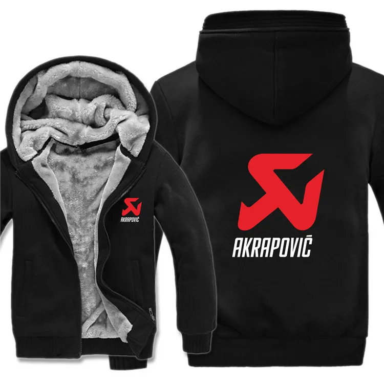 Akrapovic толстовки куртка зимняя мужская повседневная шерстяная подкладка флисовая Akrapovic толстовки с капюшоном