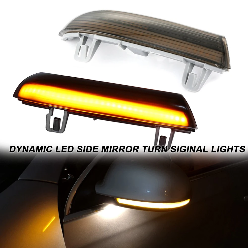 

2Pcs Side Mirror Indicator Dynamic Sequential Blinker Turn Signal Lights For VW Bora Estate Golf MK5 Golf 6 Plus GTI EOS Jetta