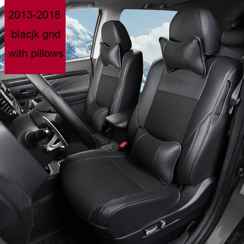 Lsrtw2017 Роскошный кожаный чехол для сидения автомобиля для Mitsubishi Outlander 2013 - Название цвета: type 9