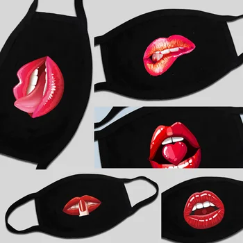 

2pcs Cartoon Cotton Mask Festive Party Muffle Face Masks for Women Anti Dust Mouth Protection Halloween Party Gift Cosplay Mask