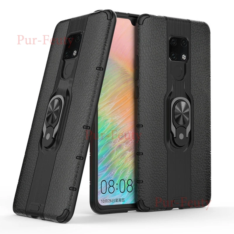 Case On The For Huawei Mate 20X EVR-L29 Mate20X Armor Soft Silicone Bumper Magnetic Ring Armor Case For Huawei Mate 20X EVR AL00