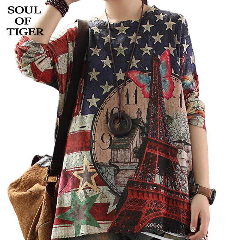 SOUL OF TIGER Korean Fashion Ladies Sweaters Knitted Printed Winter Warm Pullovers Casual Female Knitwear Cotton Jumpers | Женская