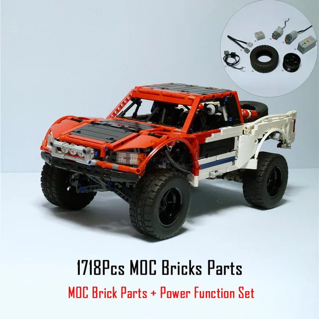 1718 шт. Technic MOC серии SUV автомобиль пикап кирпичи для тележки 3662 модель строительные наборы блоки игрушки подарок для мальчиков - Цвет: Розовый
