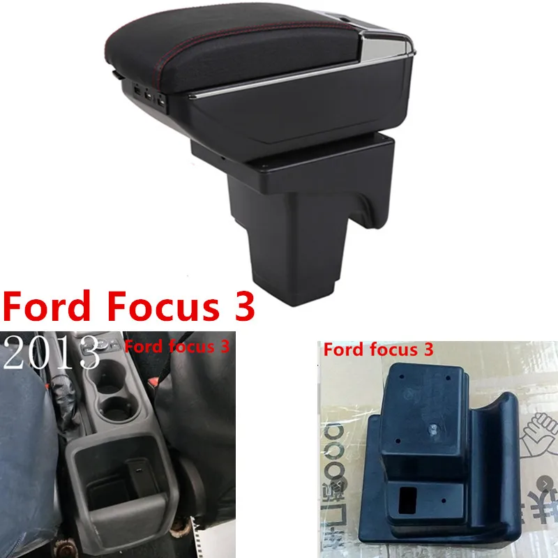 Для Ford focus 3 подлокотник коробка центральный магазин содержание фокус mk3 нарукавники коробка с подстаканником пепельница с интерфейсом USB Универсальная модель