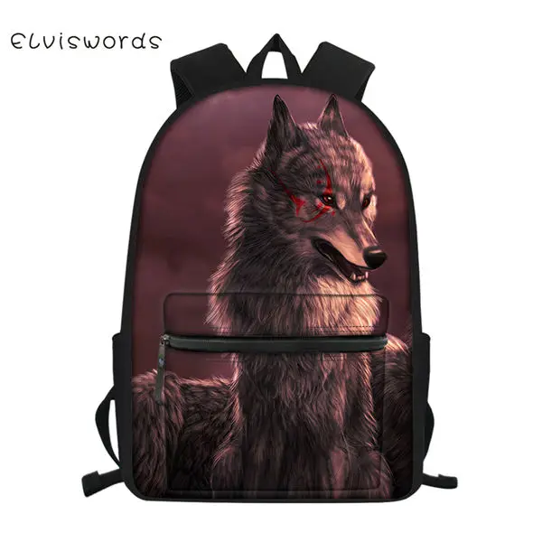 CDWX3765Z58 ELVISWORDS детский маленький рюкзак "Fantasy Wolf"; одежда с принтом «студенты рюкзак школьные ранцы модная детская одежда туристические рюкзаки - Цвет: CDWX3765Z58