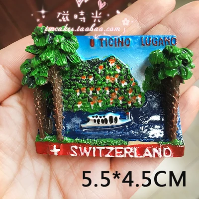 Европейский Luzern Switzerland туристический Мемориальный пейзаж магнит на холодильник 3D стикер на холодильник сувенир домашнее украшение - Цвет: see chart