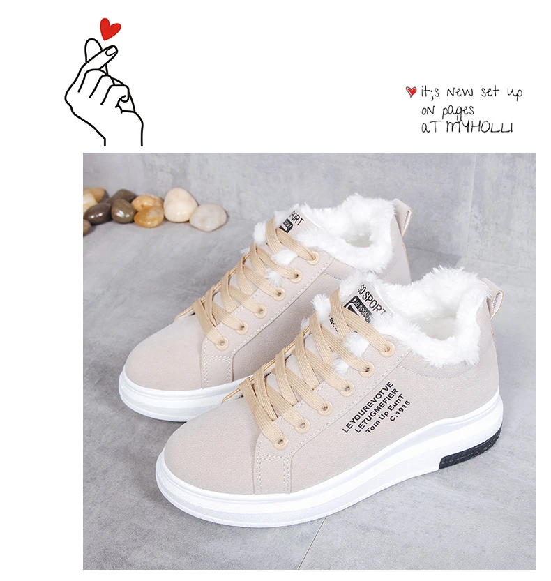 Tenis feminino/Женская обувь для тенниса; Tenis Plataforma; зимние стильные плюшевые теплые кроссовки; zapatillas mujer; женская уличная спортивная обувь