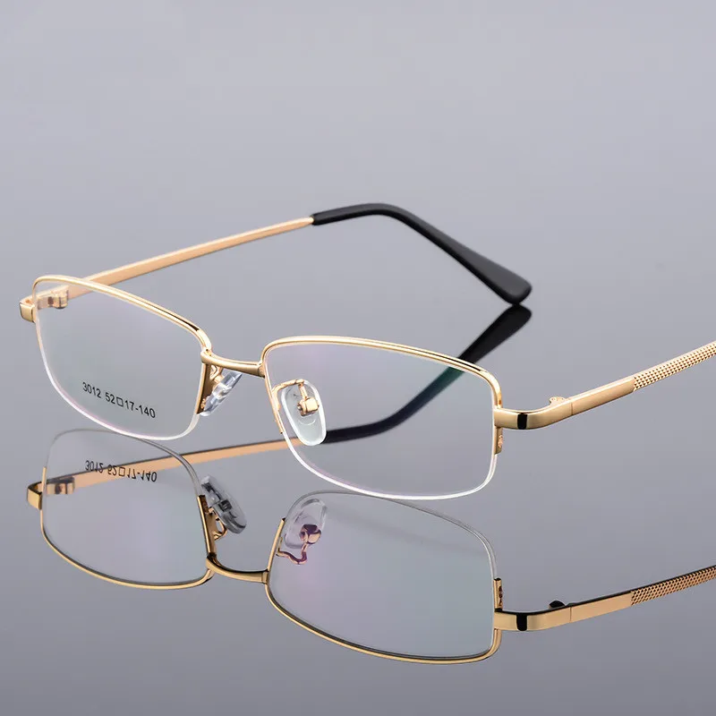 

Men Titanium Glasses Frame Ultralight Square Eye Myopia Prescription Eyeglasses Frame Male Half Optical Frame Can do Rx Lense