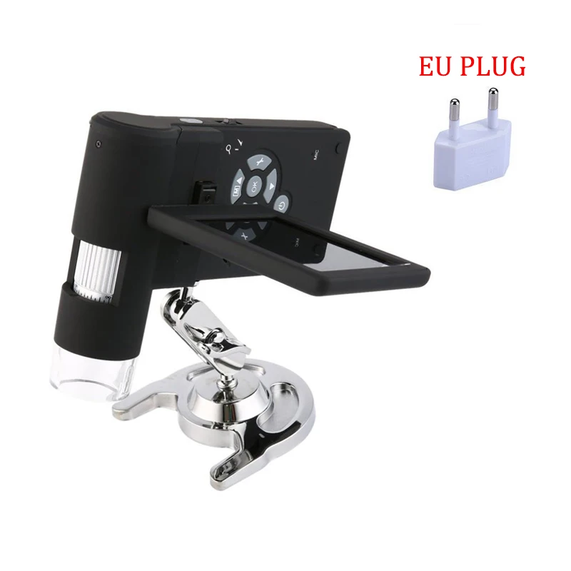 EU Plug Dreamestone цифровой микроскоп с HD ЖК-дисплеем Электроника usb видео микроскоп пайка микроскоп ремонт телефона Лупа - Цвет: EU Plug