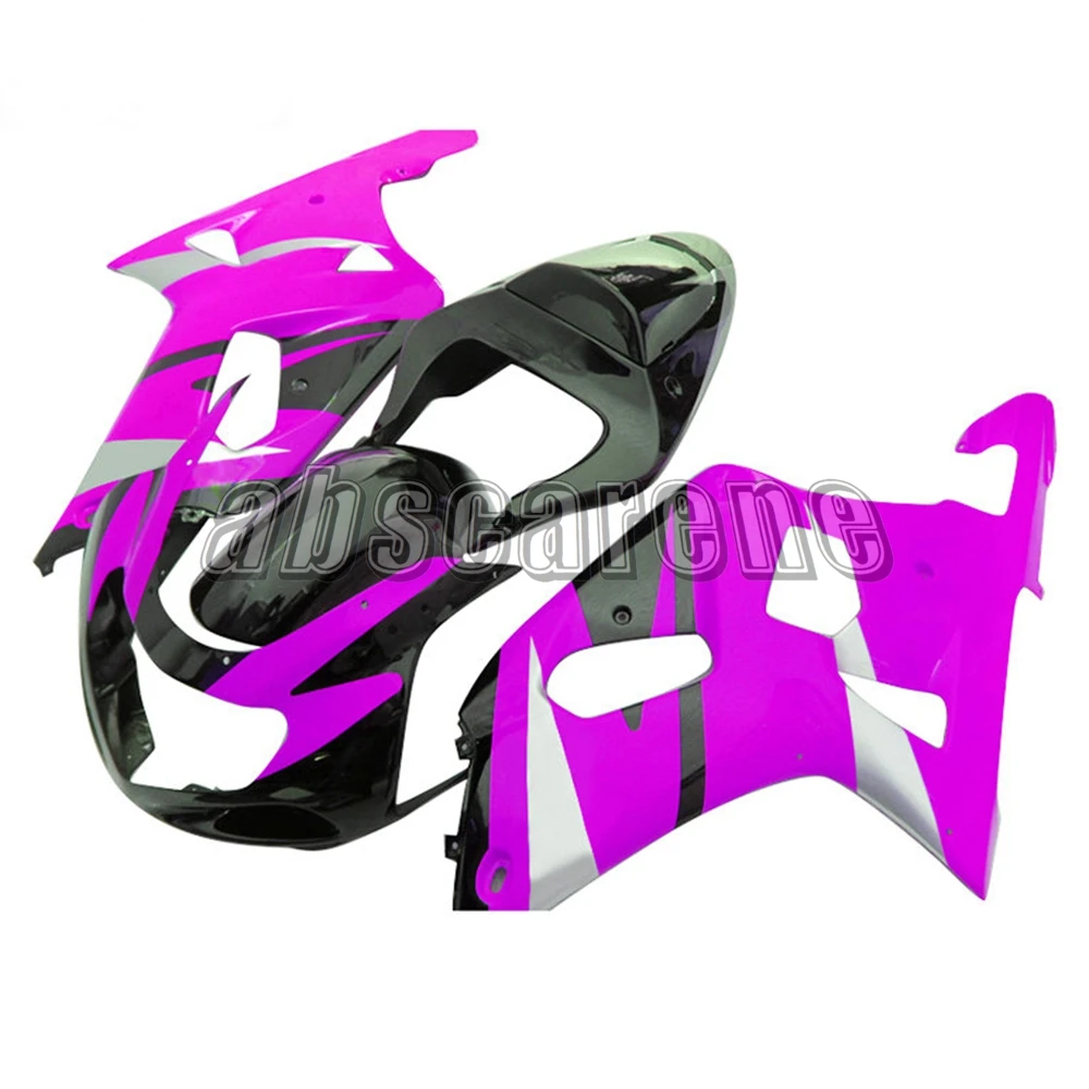 Полные Обтекатели для Suzuki GSXR600 G-SXR750 K1 2000 2001 2002 2003 02 03 ABS пластик Кузов мотоцикла Фиолетовый Черный Серебряный