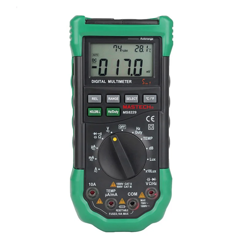 Цифровой Мультиметр Mastech MS8229 DMM метр с автоматическим выбором диапазона 5 в 1