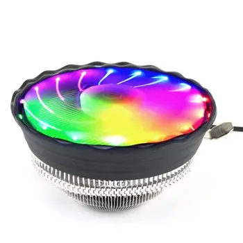 

CPU Cooler Radiator Low Noise RGB Glowing Cooling Fan for Desktop Computer 775AMDIn Cooler