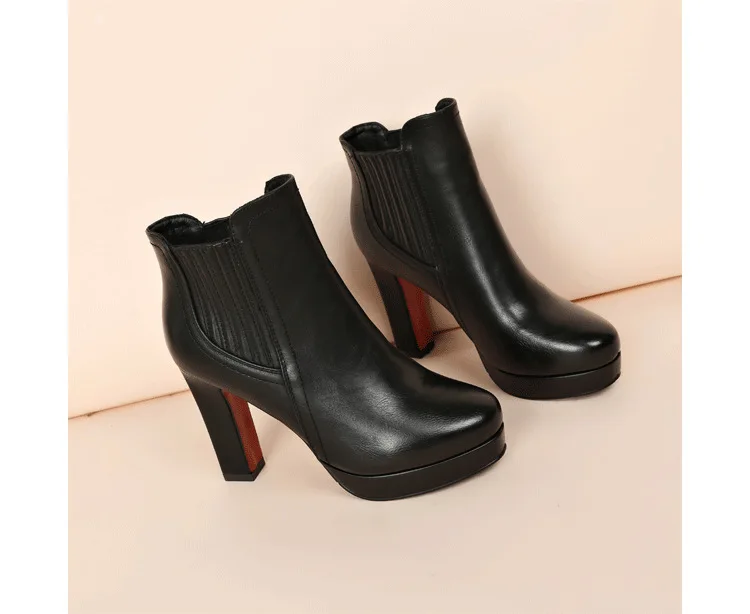 Bootee/ г.; Брендовая женская обувь; сабо на массивном каблуке; ботильоны на платформе; Модные низкие каблуки Лолиты с круглым носком; высокие каблуки из каучука