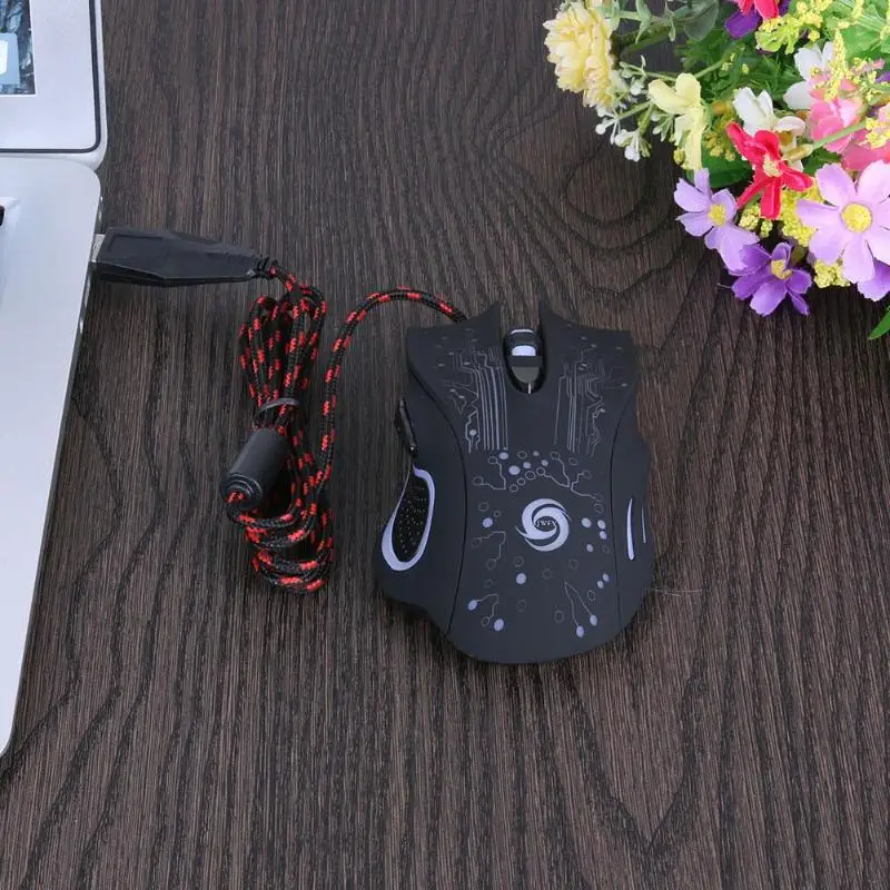 6D Проводная игровая мышь USB 3200 dpi, 6 кнопок, светодиодный, профессиональная оптическая мышь, геймерские Компьютерные Мыши для ПК, ноутбука, игровые мыши