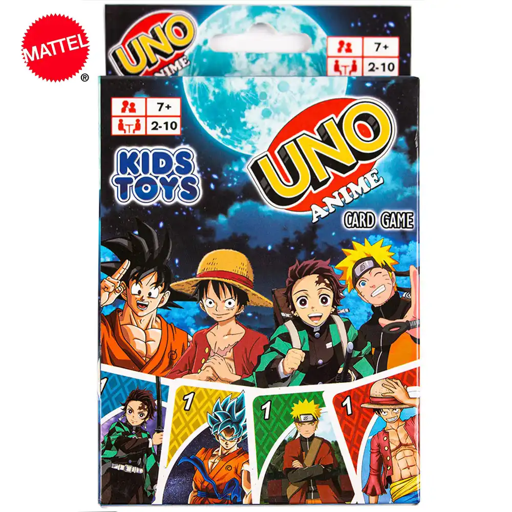 New Mattel Games Uno Cartoon Anime One Piece Family Party Board Game Card Fun Poker Party Toys Party Games Aliexpress