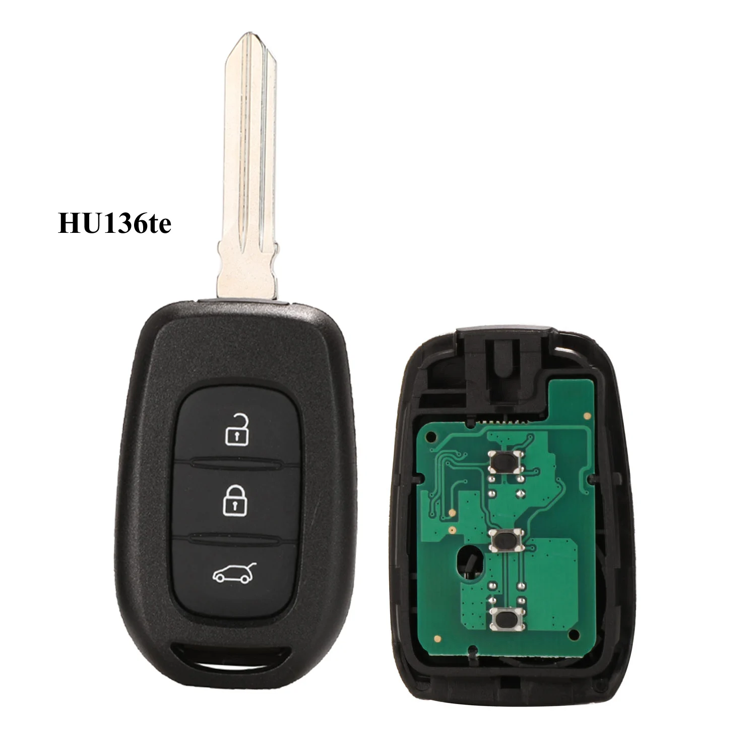 Jingyuqin Автомобильный Дистанционный ключ с чипом PCF7961M HITAG AES для Renault Sandero Dacia Logan Lodgy Dokker Duster 433MHz VAC102 HU136te - Цвет: HU136TE