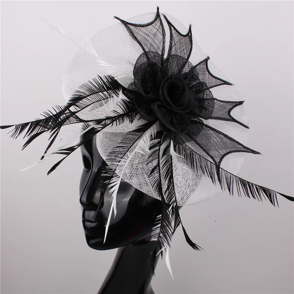 Элегантный Кентукки Дерби материал Sinamay чародей головные уборы свадебный головной убор Коктейльная шляпа костюм для всех сезонов 21 цвет XMF159
