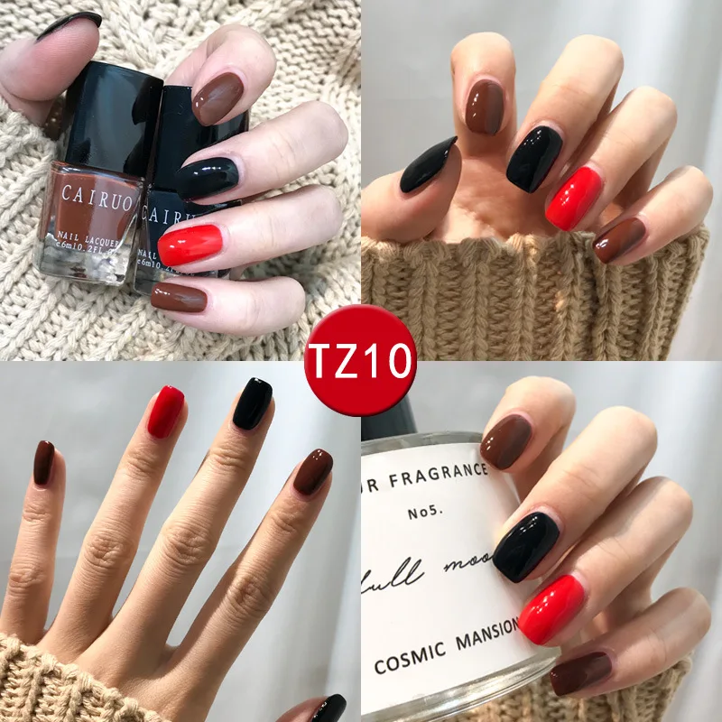 3 bottles TZ-10 Nusx 3 бутылки/набор Одноцветный лак для ногтей серия лак Быстросохнущий экологически чистый лак для ногтей 3 цвета 6 мл PO005 - Цвет: 3 bottles TZ-10
