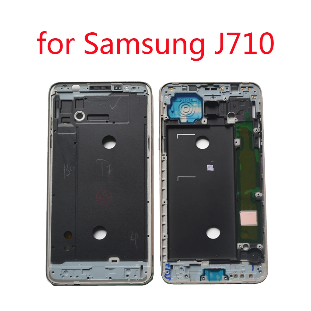 

LCD Plate Middle Frame For Samsung J7 J710 2016 J710F J710FN J710FQ J710K J710MN Original Phone New Gold Housing Bezel With Glue